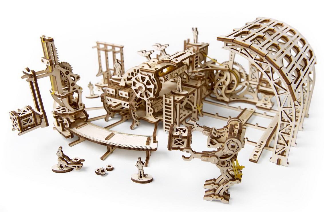 UGears Mechanical Town Robot Factory