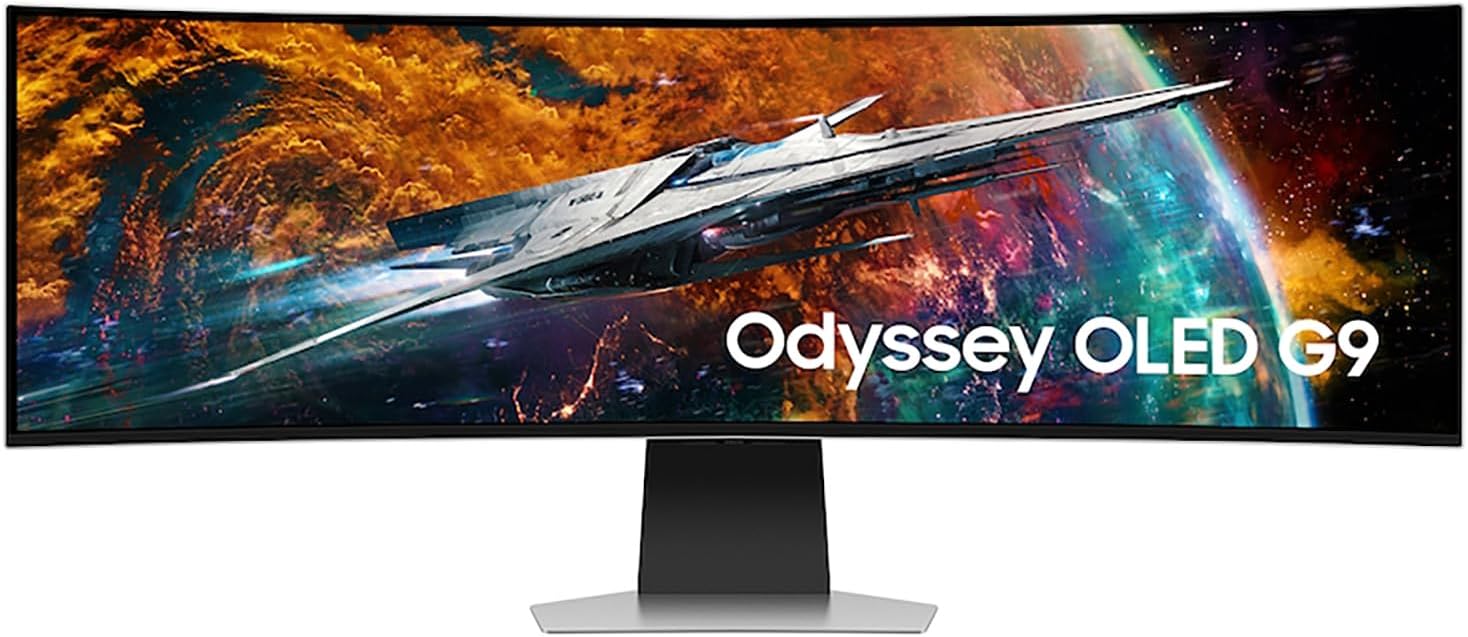 SAMSUNG 49" Odyssey OLED G9 (G95SC) DQHD 240Hz G-Sync Curved Gaming Monitor Bundle with Tech Smart USA Elite Suite 18 Standard Editing Software Bundle + 1 Year CPS Enhanced Protection Pack