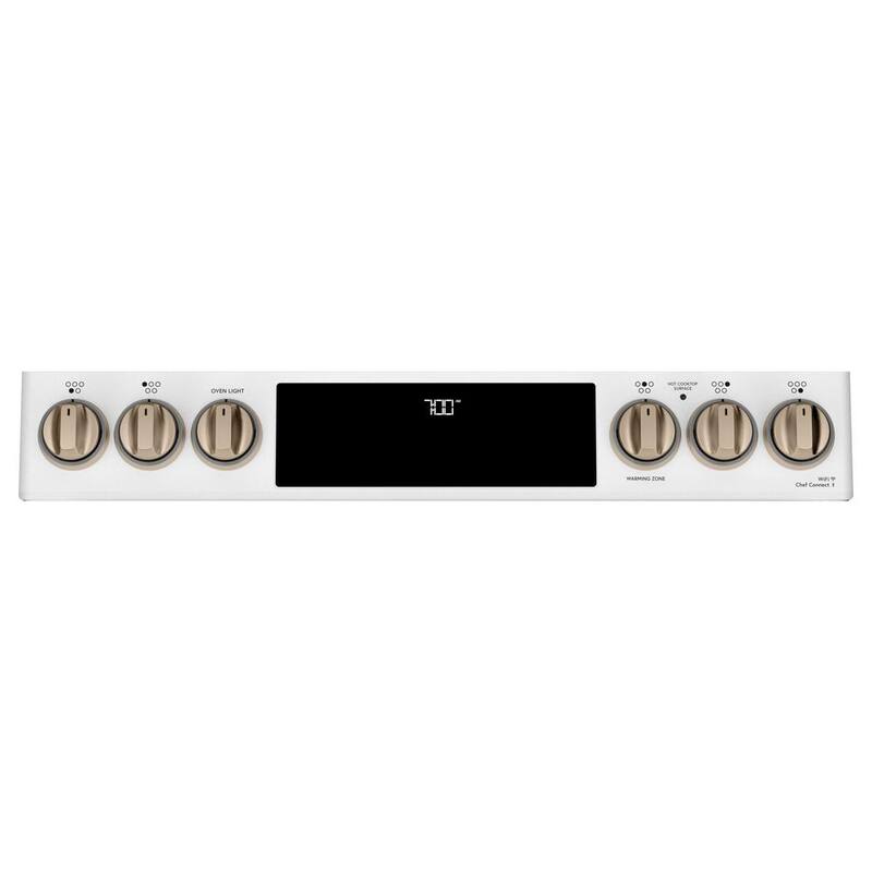 30 in. 5.7 cu. ft. Smart Slide-In Electric Range in Matte White with True Convection, Air Fry