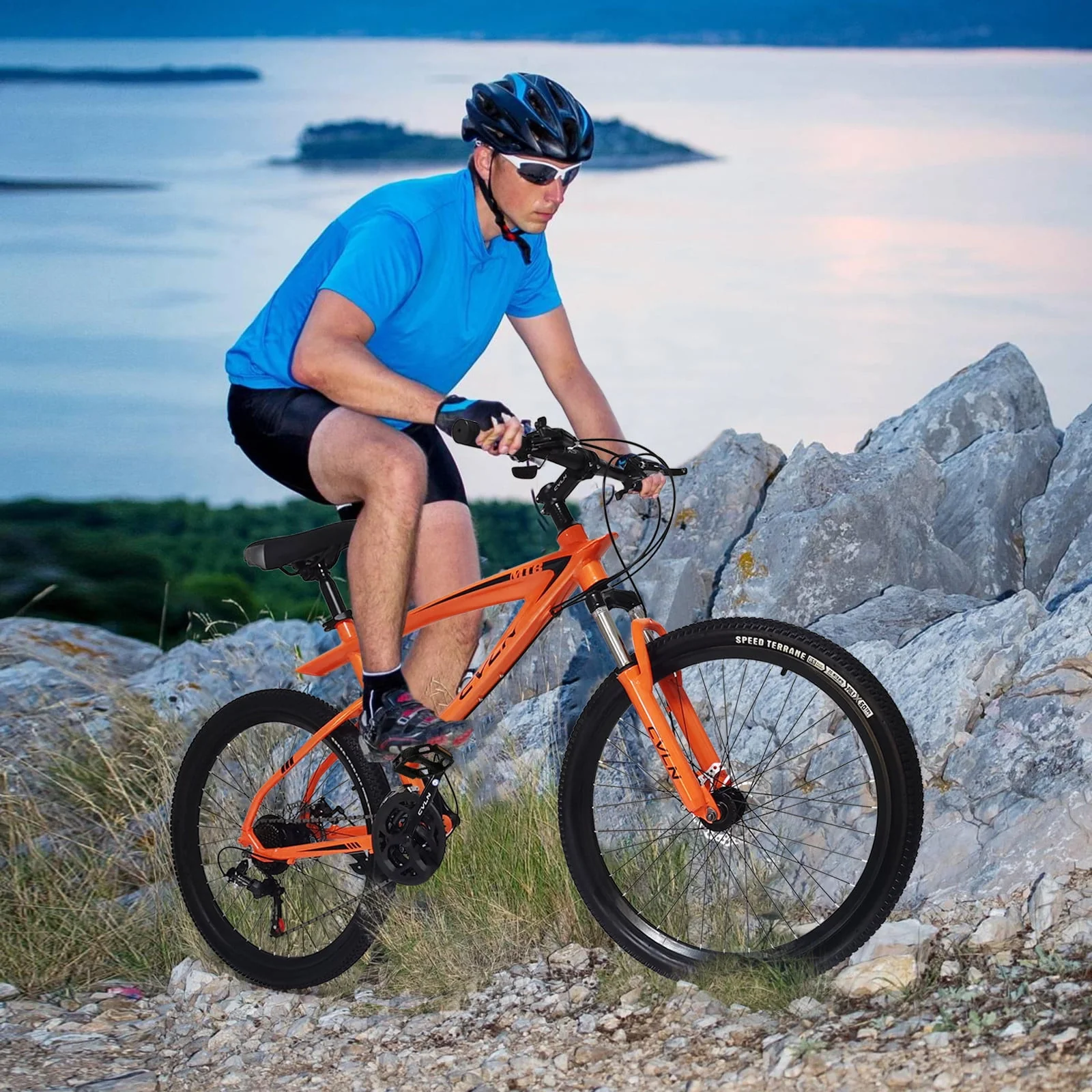 Guzom Adult Mountain Bikes- Mountain Bike, 26 inch 21 Speed Road Bike for Adults Men and Womenk