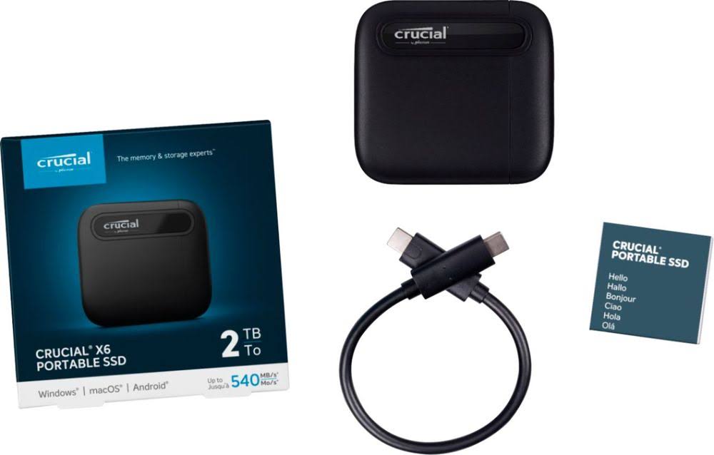 Crucial X6 SE 4TB Portable Solid State Drive - Each