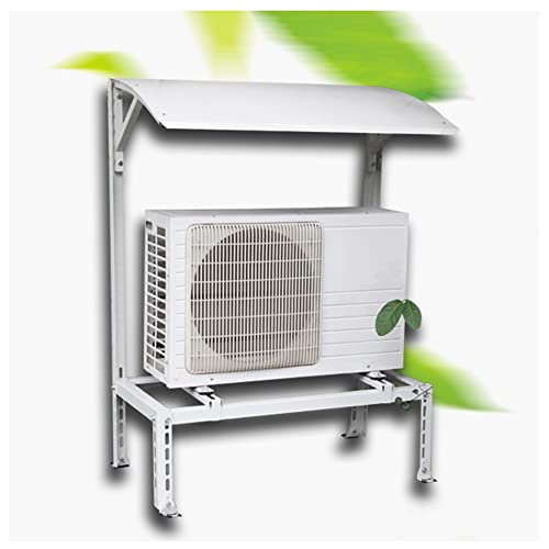 Mini Split Ground Mounting Bracket with AC Rain Cover for Outdoor AC Unit - Air Conditioner External Unit Floor Bracket, Air Handler Stand Heat Pump Base Stand Shelf