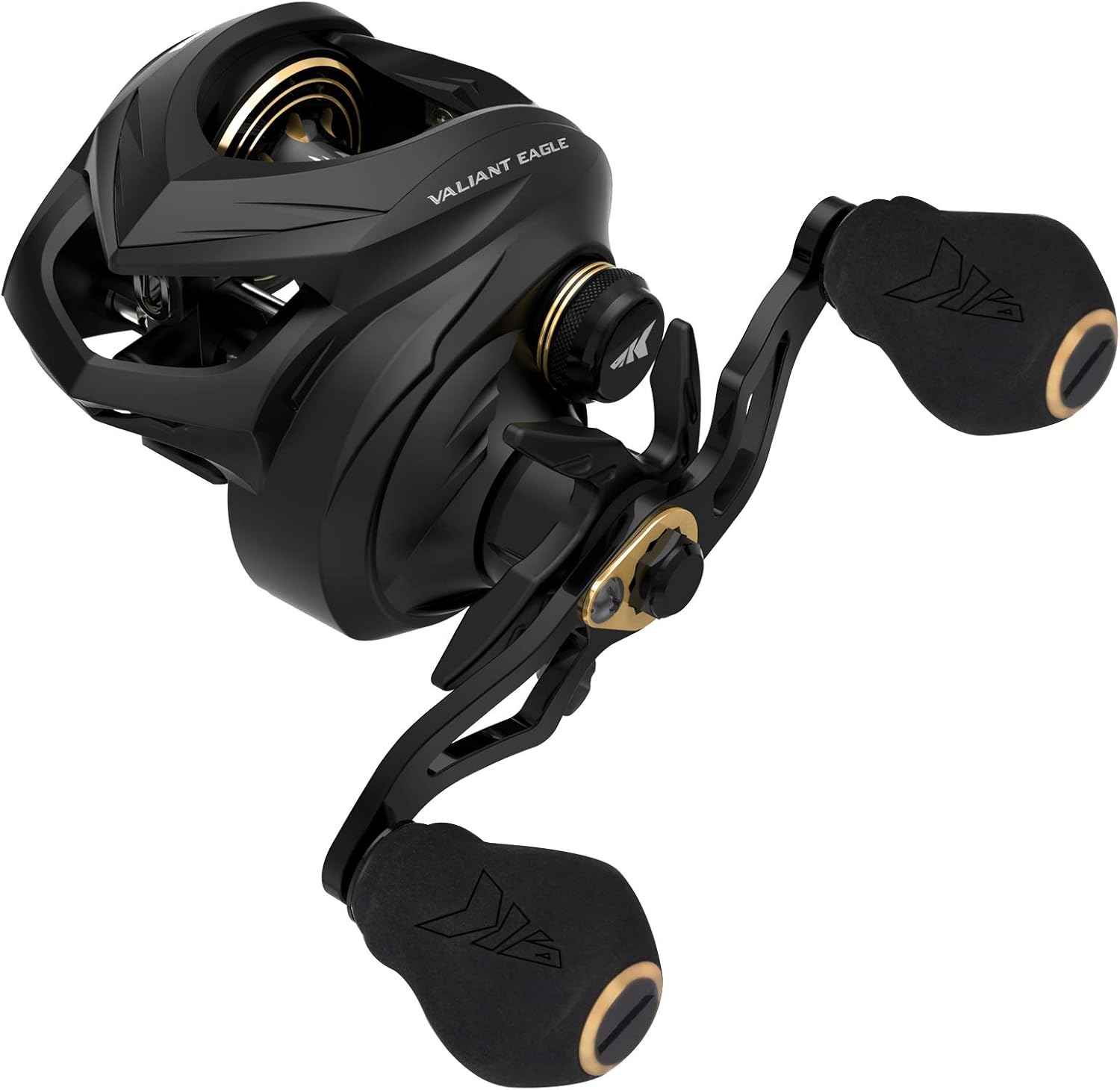 KastKing Valiant Eagle Baitcasting Reel, Baitcaster Fishing Reel, Swing Wing Side Cover, 7 +1 Shielded Stainless Steel Ball Bearings, Brass Gears, Magnetic Brakes, Palm Perfect Design