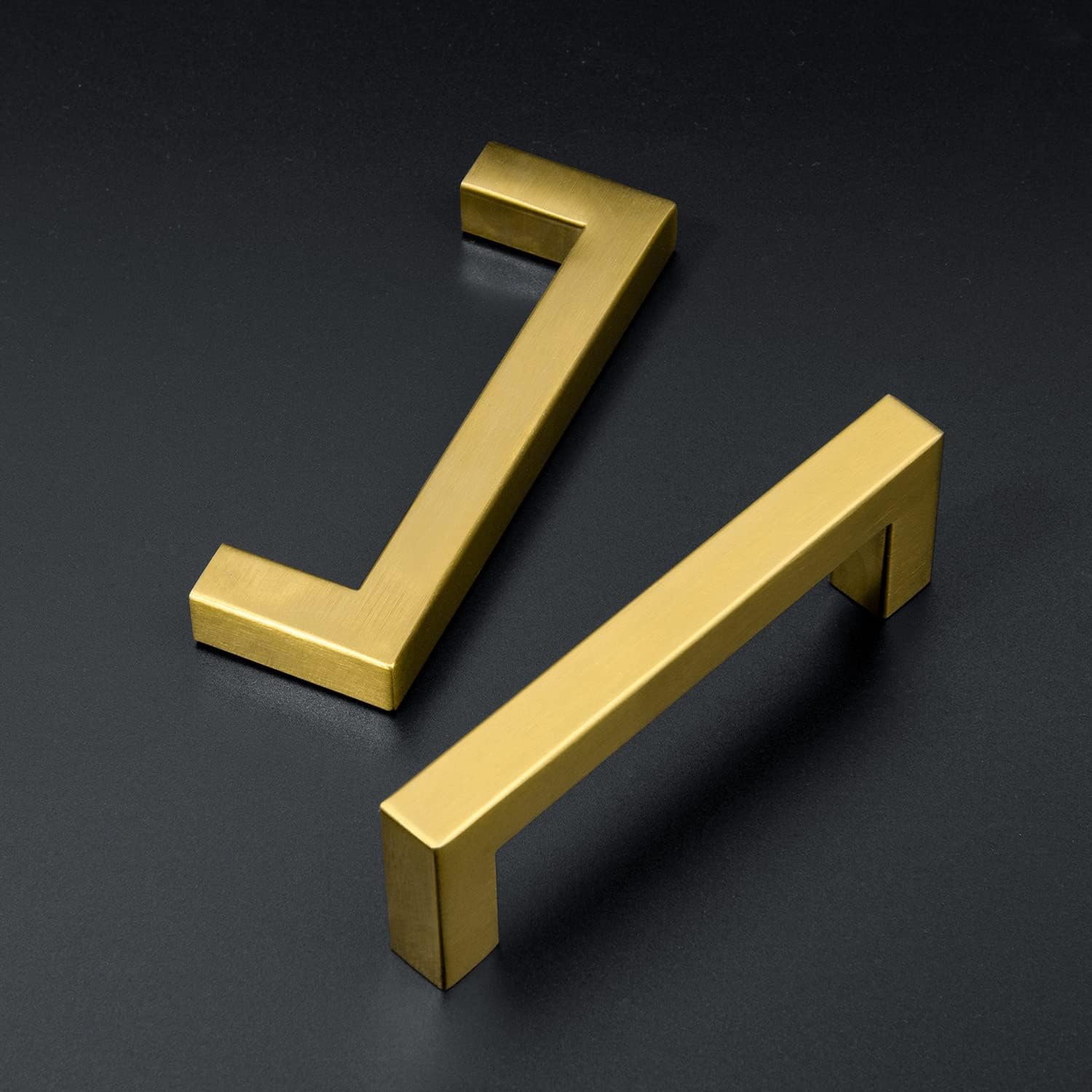 Ravinte 30 Pack Gold Cabinet Pulls 3 Inch Brusehed Brass Kitchen Cabinet Handles Gold Square Kitchen Hardware for Cabinet