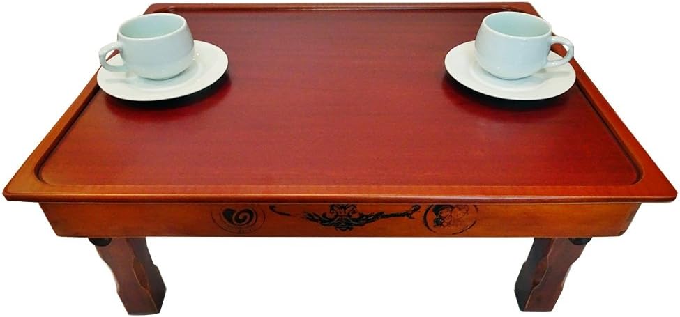 Excelife 86150 Multi Folding Wooden Korean Tea Table M Size, Medium , Brown Pack of 2