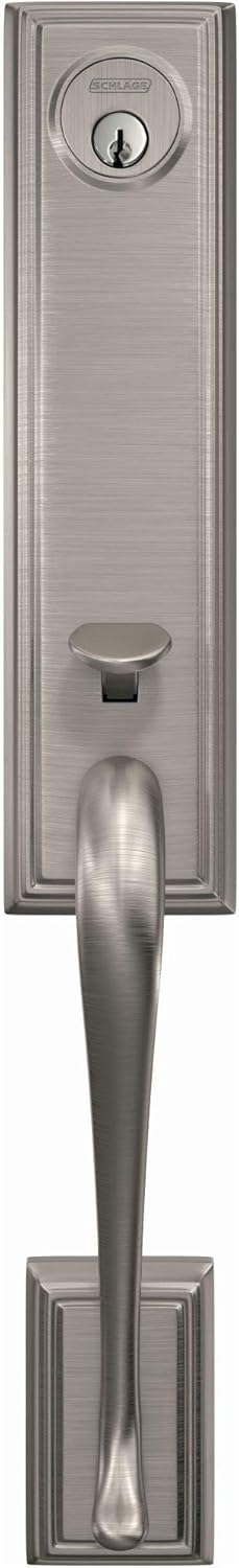 Schlage FCT58ADD622 Custom Addison Keyed Entry Single Cylinder Half Plate Handleset - Exterior Only