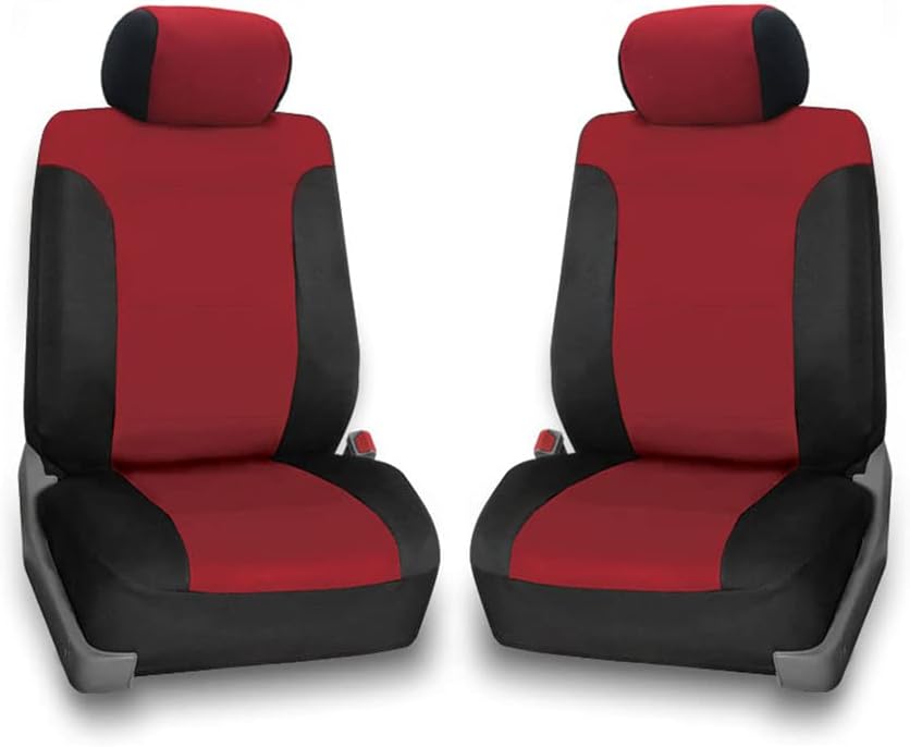 CarsCover Custom Fit 2004-2008 Ford F150 Pickup Truck Neoprene Car Front Seat Covers Red Rose & Black Sides Driver & Passenger Cover