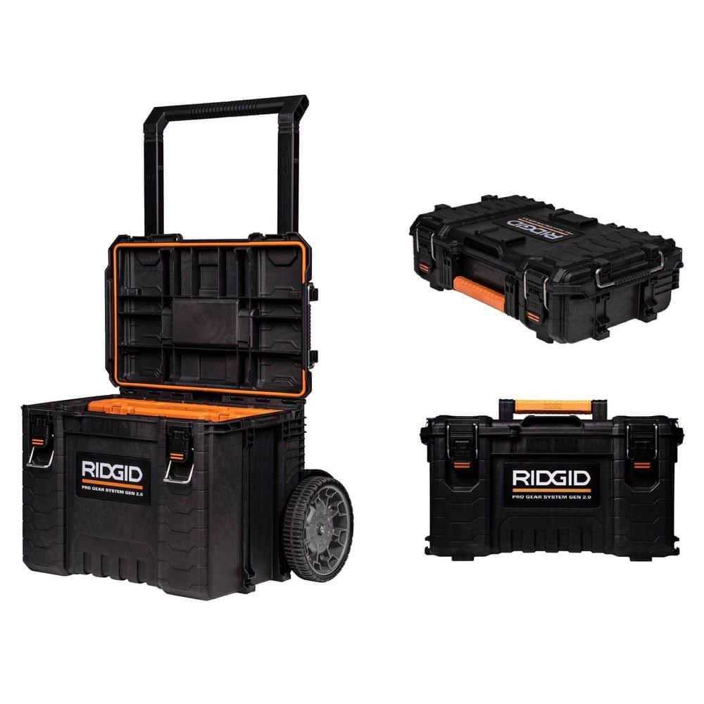 RIDGID 2.0 Pro 22 in. Gear System Rolling Tool Box and Tool Box and Tool Case - Shop Hardware Tools Online Store