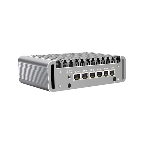 Micro Firewall Appliance, Mini PC, OPNsense, VPN, Router PC, AES-NI, 6 x Intel 2.5GbE I226-V LAN, Console, HDMI, GPIO, SIM Slot