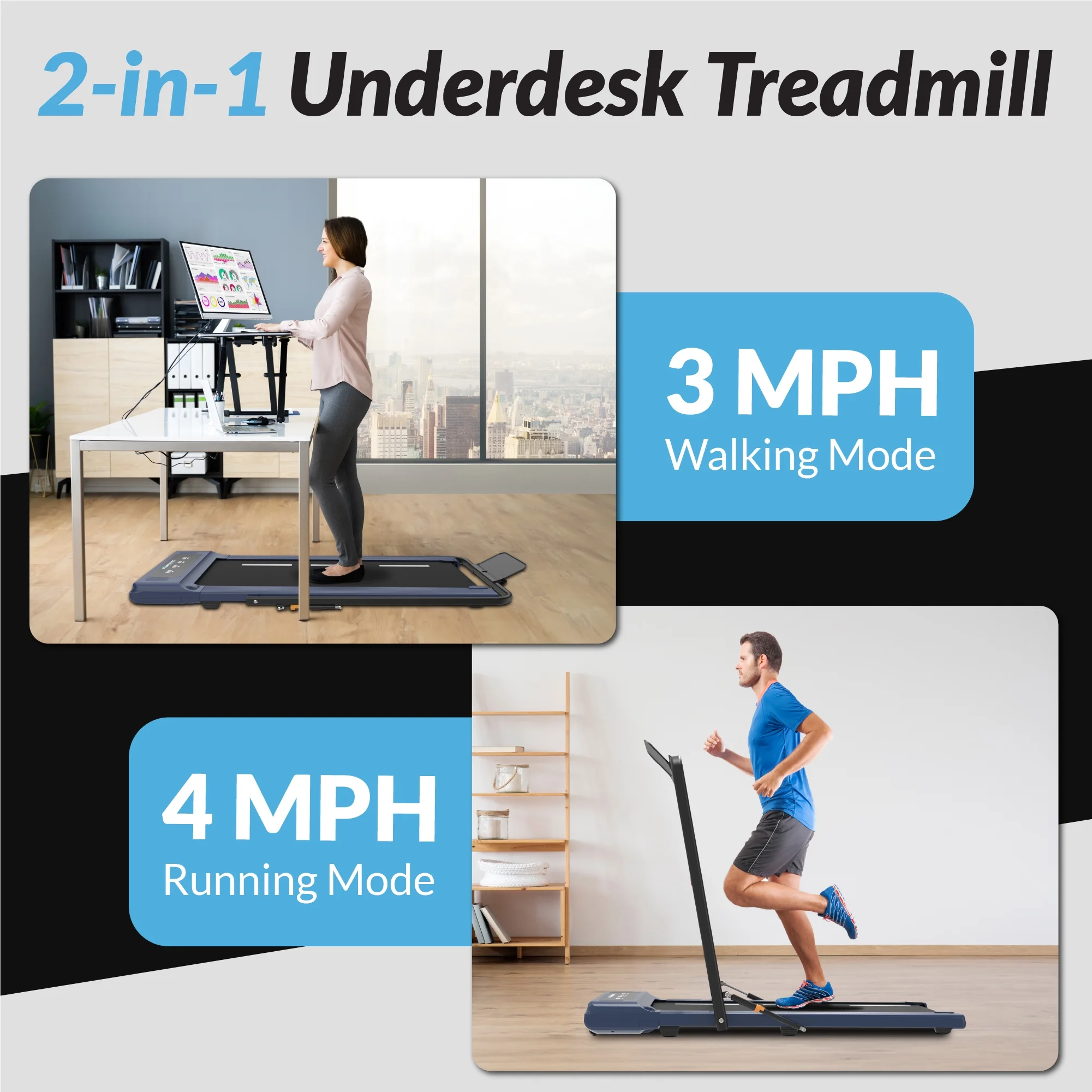 Exerpeutic TF1000 400 lbs. Weight Capacity Treadmill with Incline Options, Heavy Duty Belt and Pulse Monitoring