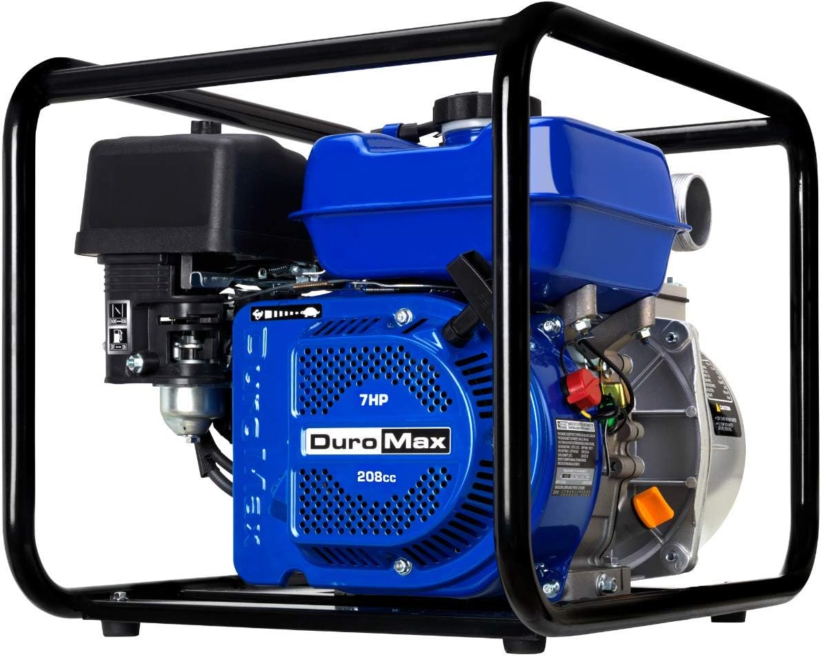 DuroMax XP650WP 208cc 220-Gpm 3,600-Rpm 3-Inch Gasoline Engine Portable Water Pump, 50 State Approved, XP650WP, Blue