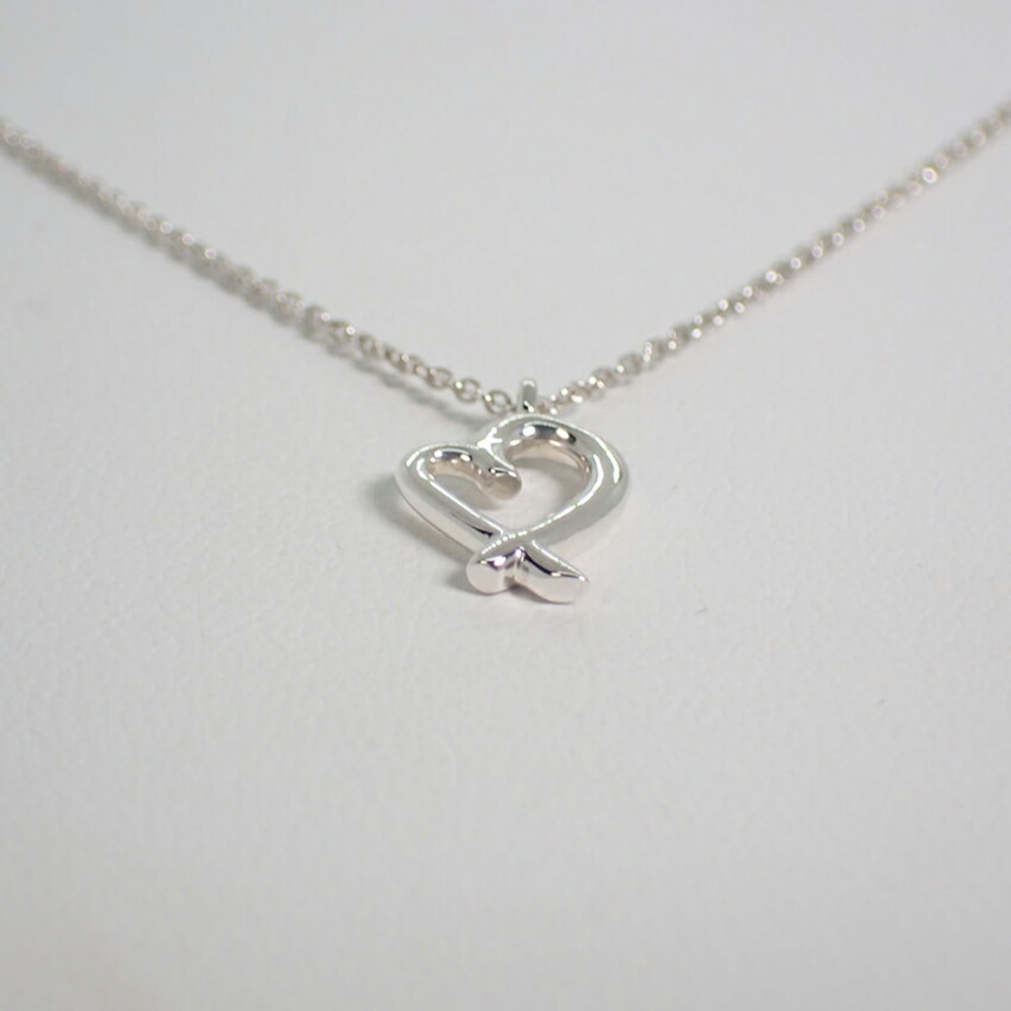 Pre-Owned TIFFANY 925 Loving Heart Pendant Necklace (Good)