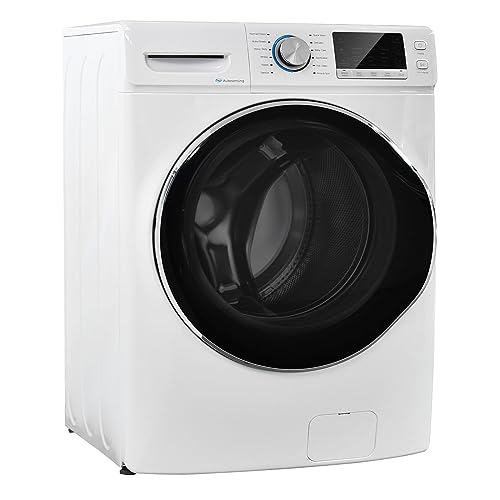 SMETA Compact Front Load Washer Washing Machine 2.8 cu. ft. Small Front Foading Space Saving Washer 24" with 36-Minute Quick Clothes Washing Machines RV Dorm Camper