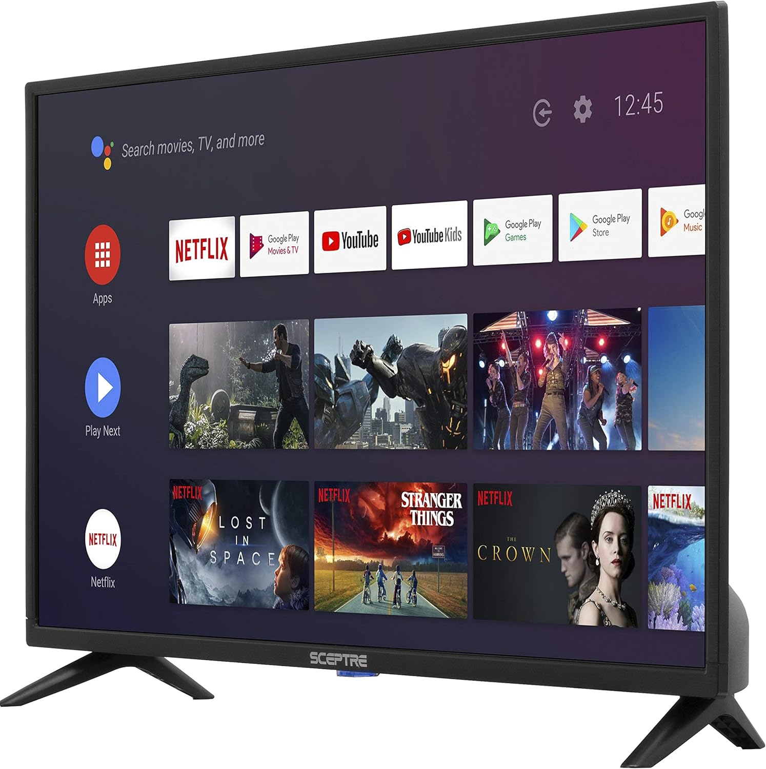 Sceptre Android TV 32-inch Smart LED HD TV Google Assistant Chromecast Bluetooth Remote, Machine Black 2020 (A322BV-SRC)