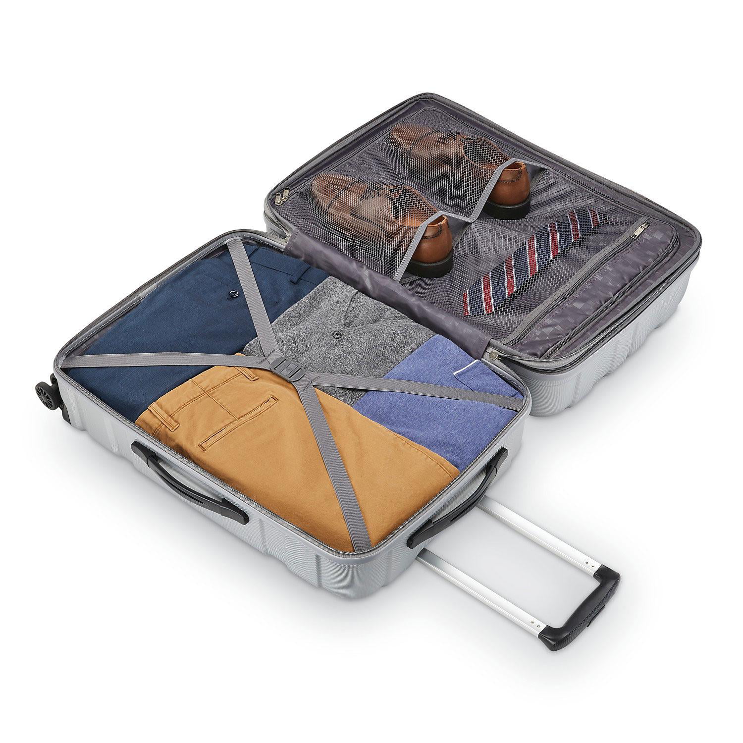 Samsonite Belmont DLX 2-Piece  Spinner  20" And 25"  Silver Hardside Luggage Set