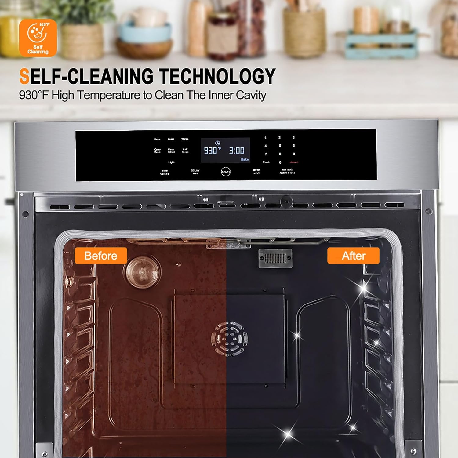 Gasland Gas Cooktop 30 Inch 5 Burners Stainless Steel+30 inch Electric Wall Oven 8 Cooking Function