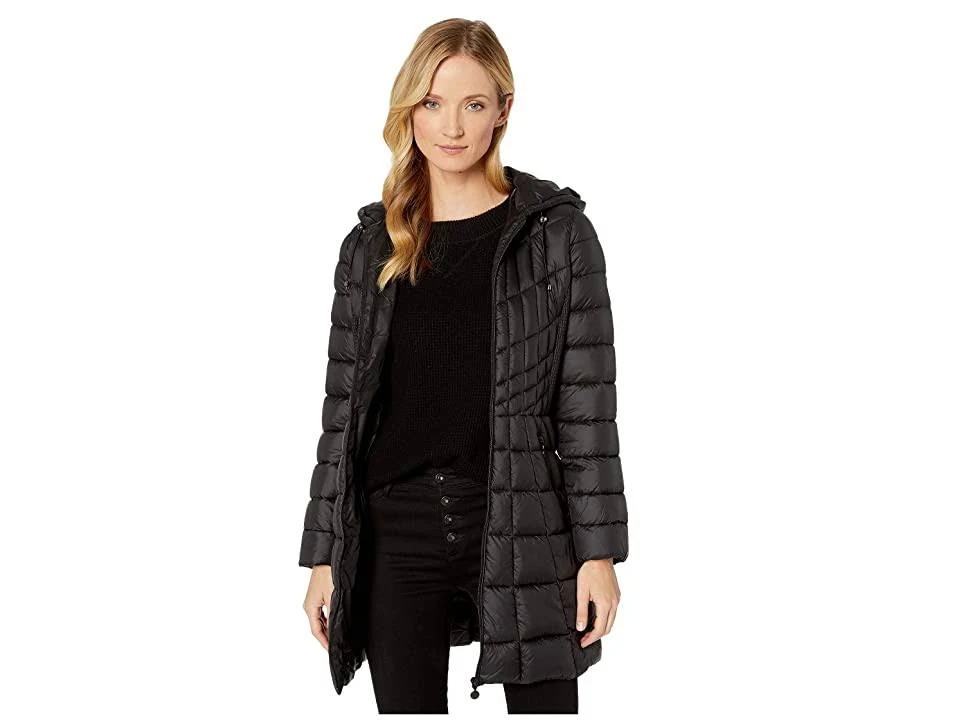 Bernardo Hooded Packable Puffer Coat - Black