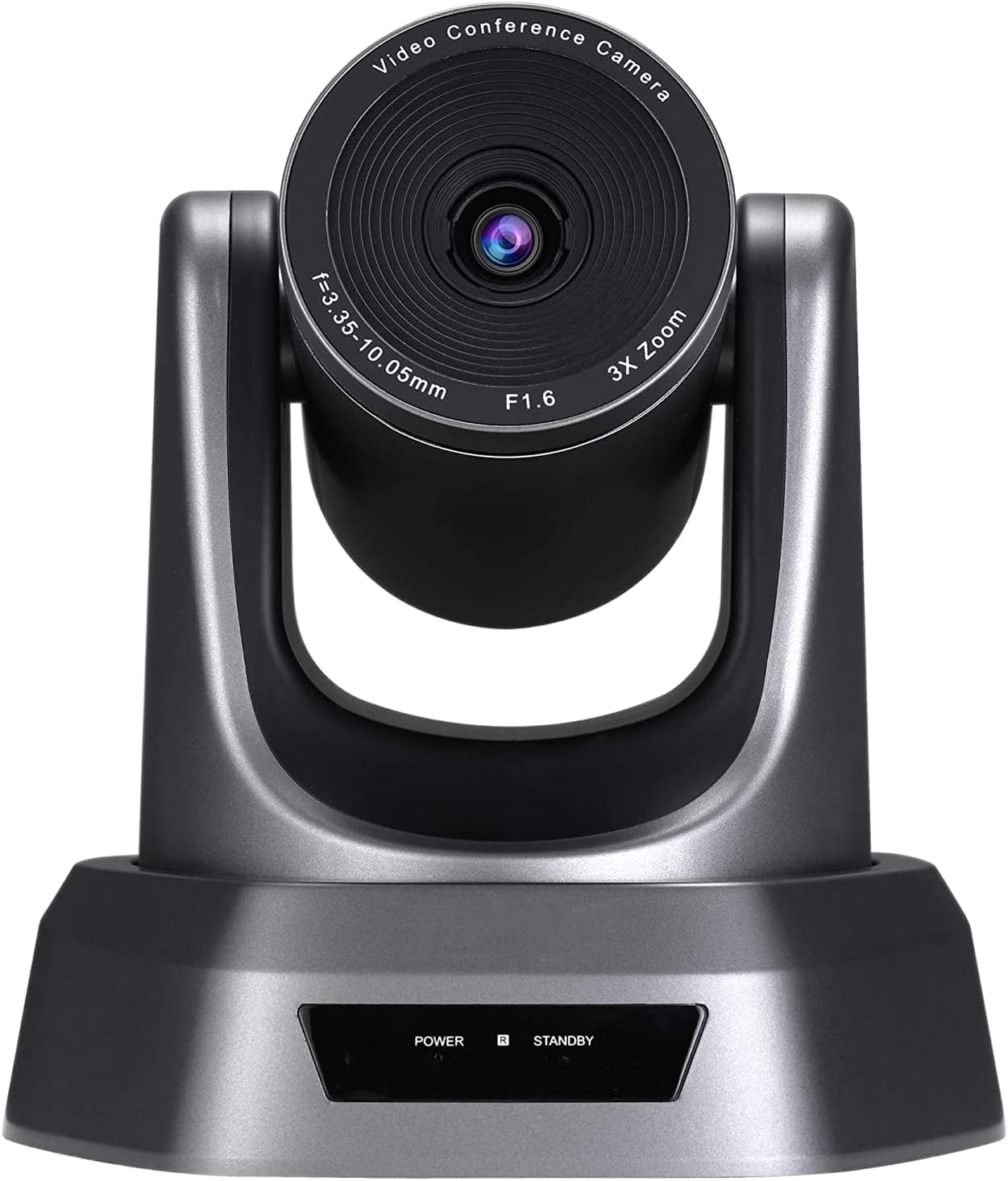 Video Conference Camera, 3X Zoom 1080P HD PTZ Camera, Wide Angle 128°Webcam USB Plug&Play with Mic and Speaker for Home Office Conference Room Church