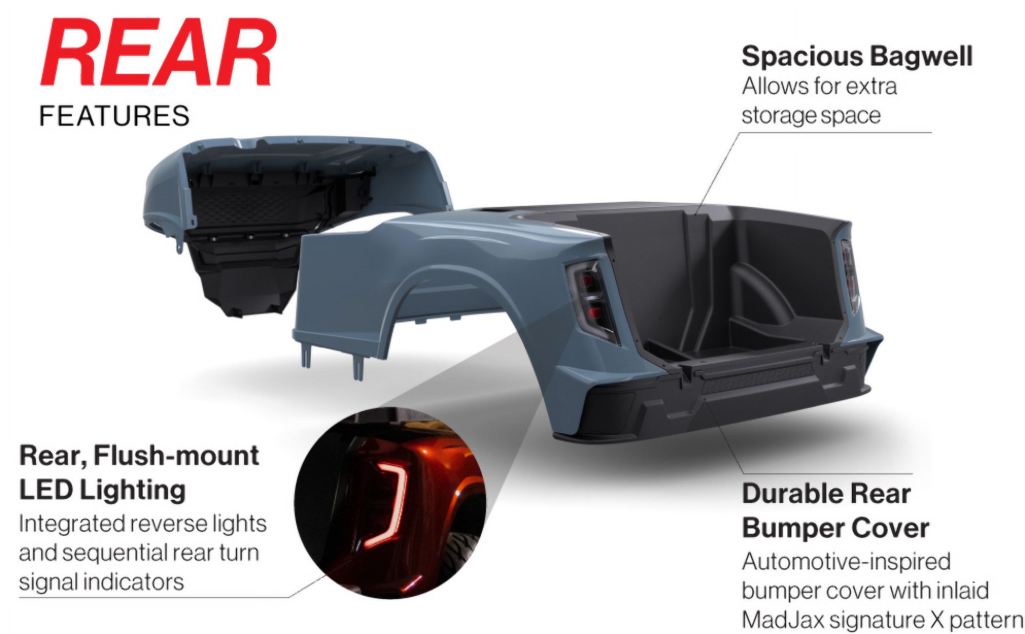 MadJax Apex Body Kit For EZGO RXV Golf Cart - Colorado Slate - Fits 2008-2022 Models