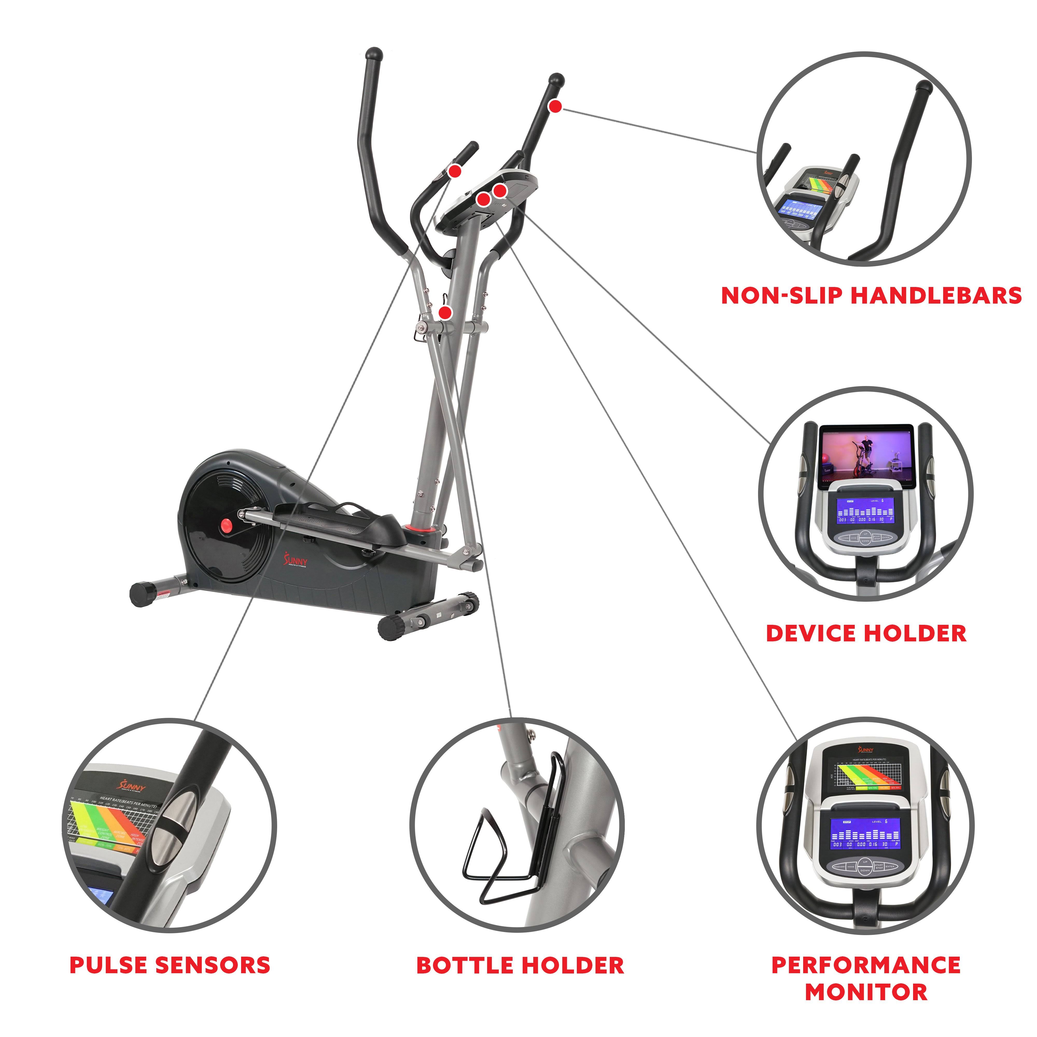 Sunny Health Fitness SF-E320002 Pre-Programmed Elliptical Trainer