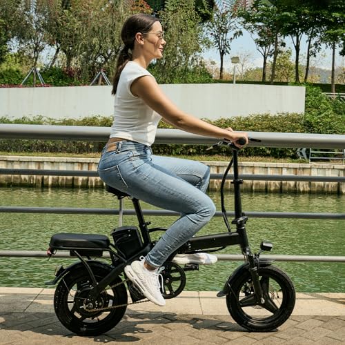 Electric Bike for Adults, Ebike, Electric Bicycle with 576WH Removable Battery,14"/20" Folding Ebike, 20MPH,20+ Miles(MAX),500W High Motor,Multi-Shock Absorption,UL 2849,Commuting Mini E Bikes