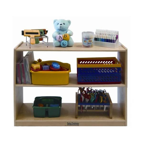 Ecr4kids 2 Shelf Birch Storage Cabinet Without Back