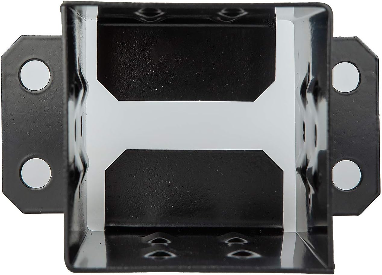 ADLER Fence Post Base Brackets Heavy Duty Steel Powder-Coated Anchor Support Use for 4x4 Wood, Black (4 Pack) Pack of 2