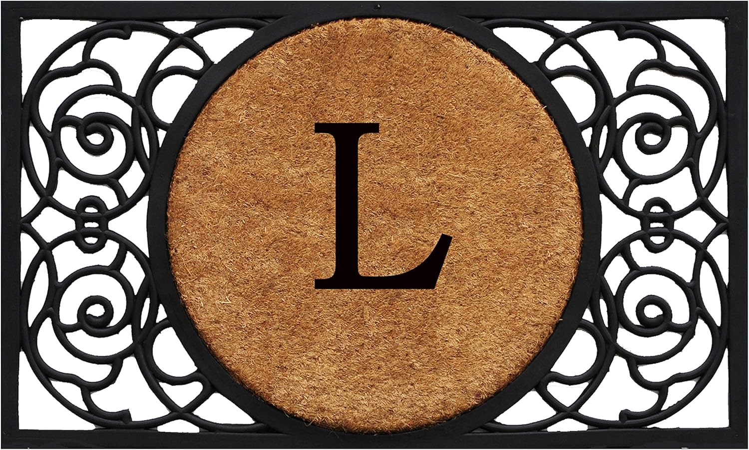 Calloway Mills 180031830B Armada Circle Monogram Doormat, 18" x 30" (Letter B)