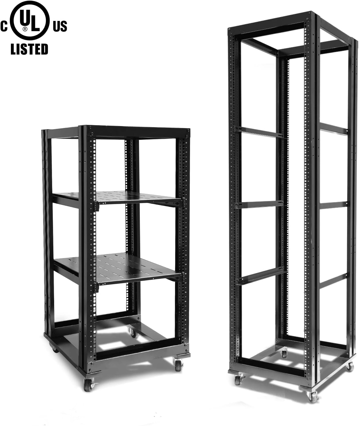 RAISING ELECTRONICS 22U 4 Post Open Frame 19inch Data Network It Server/Audio Rack 31" Deep UL Certified