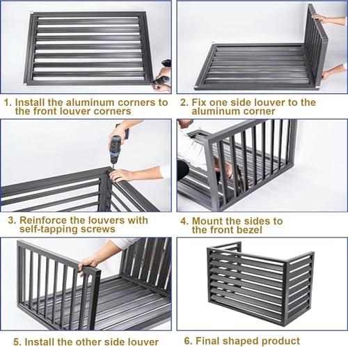 mini split air conditioner covers,Mini Split Air Conditioner Cover for Outside Units,Shelf Plant Stand,Outdoor AC Unit Cover,Noise Reduction,suitable for outdoor(Gray,100*50*70cm/40*20*28in)
