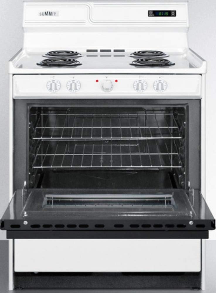 Summit WEM230DK Kitchen Electric Cooking Range, White