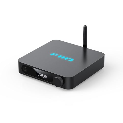 FiiO SR11 AirPlay Audio Streamer Receiver,WiFi Multiroom Streamer,Stream Hi-Res Audio from Spotify, Amazon Music, Tidal (Black)