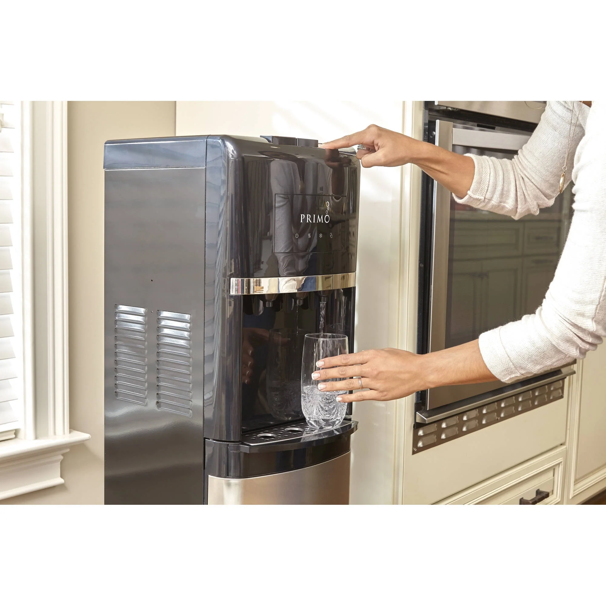 Primo Deluxe Water Dispenser Bottom Loading, Hot/Cold/Room Temp, Stainless