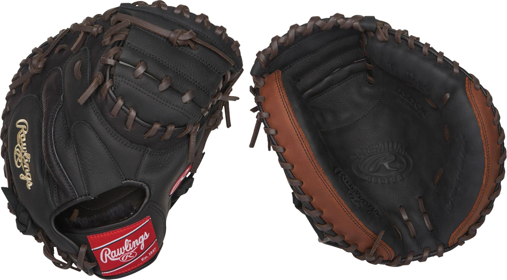 Rawlings 32.5x22 Premium Series Catcher&s Mitt, Black