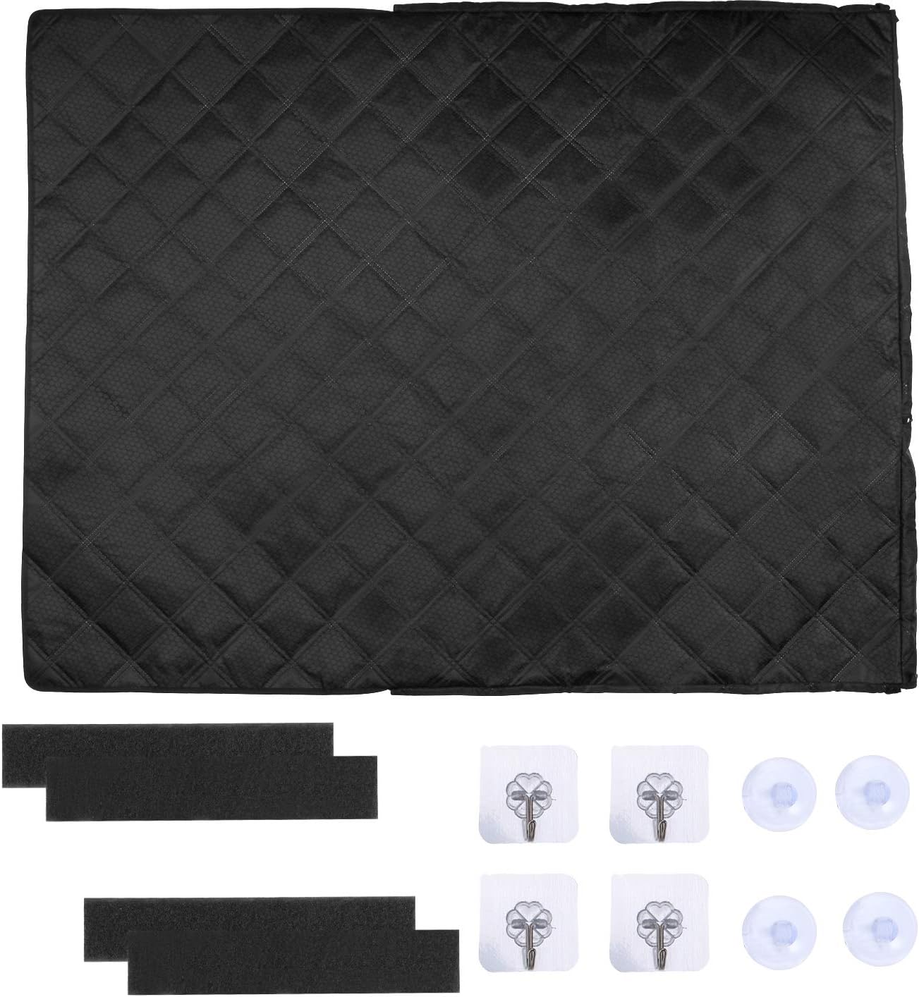 AMOCHIEN SUV Cargo Liner for Dogs, Waterproof Pet Dog Cargo Cover Liner with Side Walls Protector and Bumper Flap, Non-Slip Backing SUV Dog Cover for Cargo Area, Small &Medium SUV Black