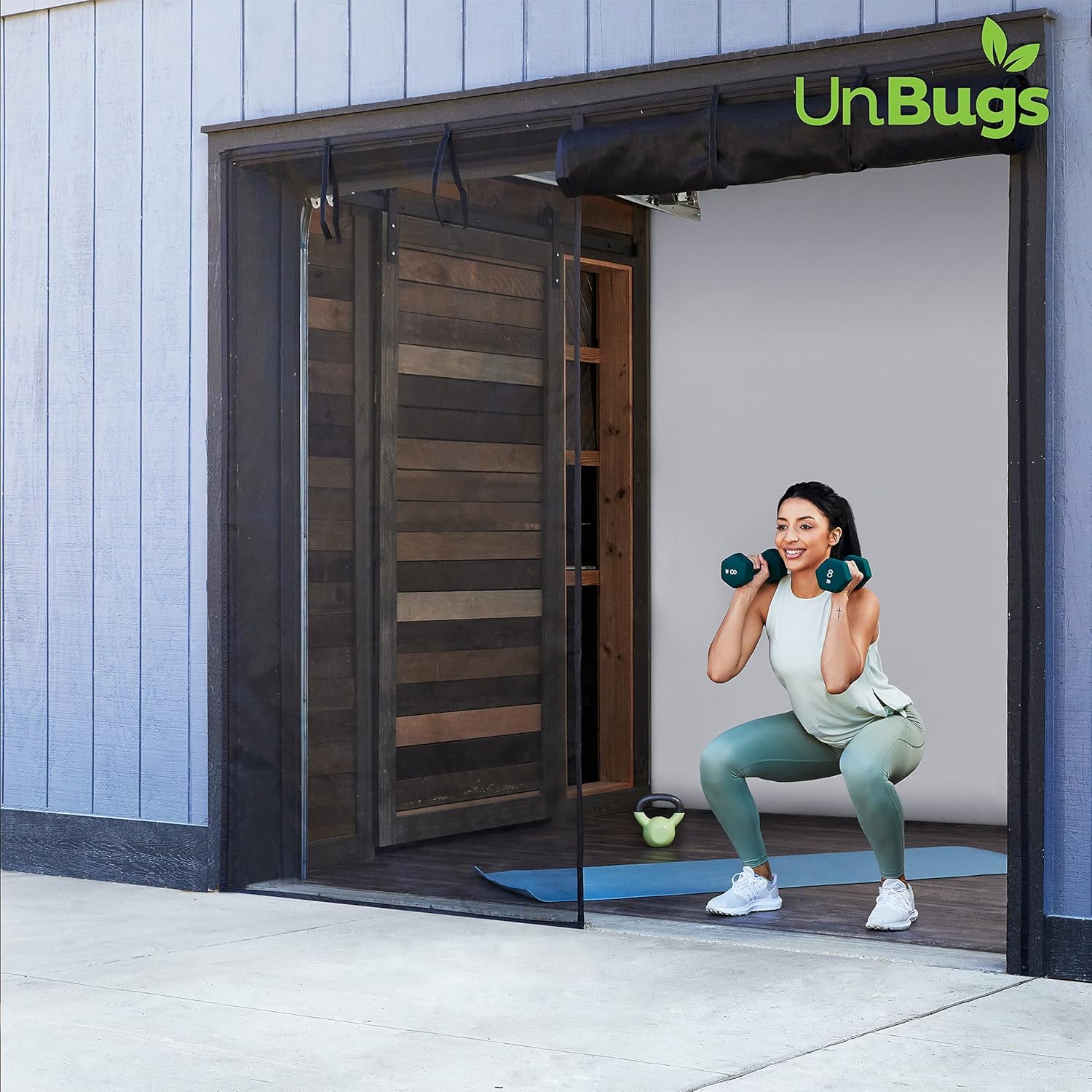 Garage Screen Doors for 1 Car Garage – Fits up to 8’ Wide x 7’ High – Fiberglass Mesh Magnetic Screen Door Pack of 2
