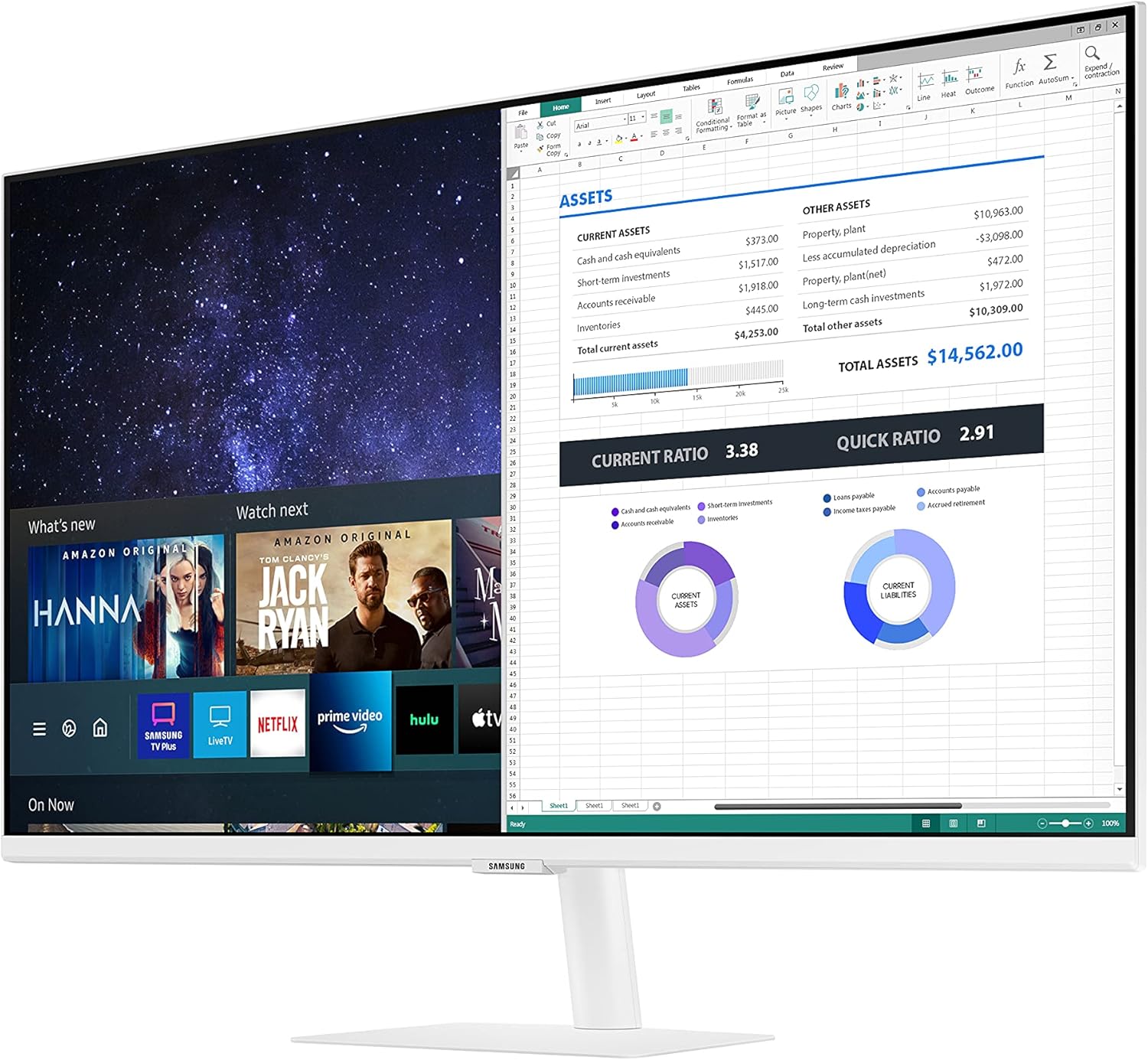 Samsung 27-Inch Class Monitor M5 Series - FHD Smart Monitor and Streaming TV (LS27AM501NNXZA, 2021 Model)