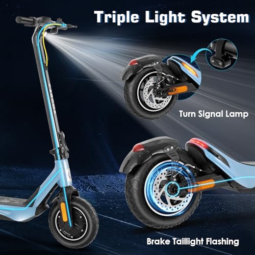 Caroma Electric Scooter, Peak 850W Powerful Motor, 30 Miles Long Range and 36 MPH Top Speed, Turn Signal & Cruise Control, Folding Electric Scooter Adults with Wide Pneumatic Wheel