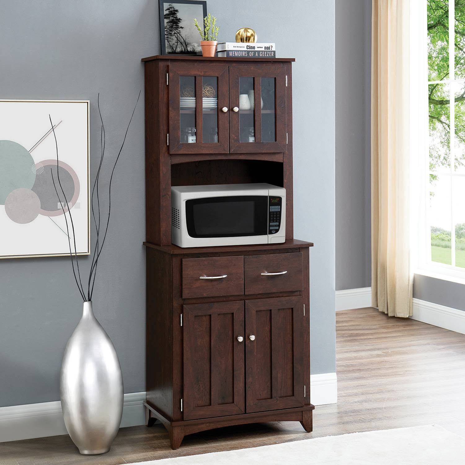 Traditional Microwave Cabinet Mahogany - Home Source