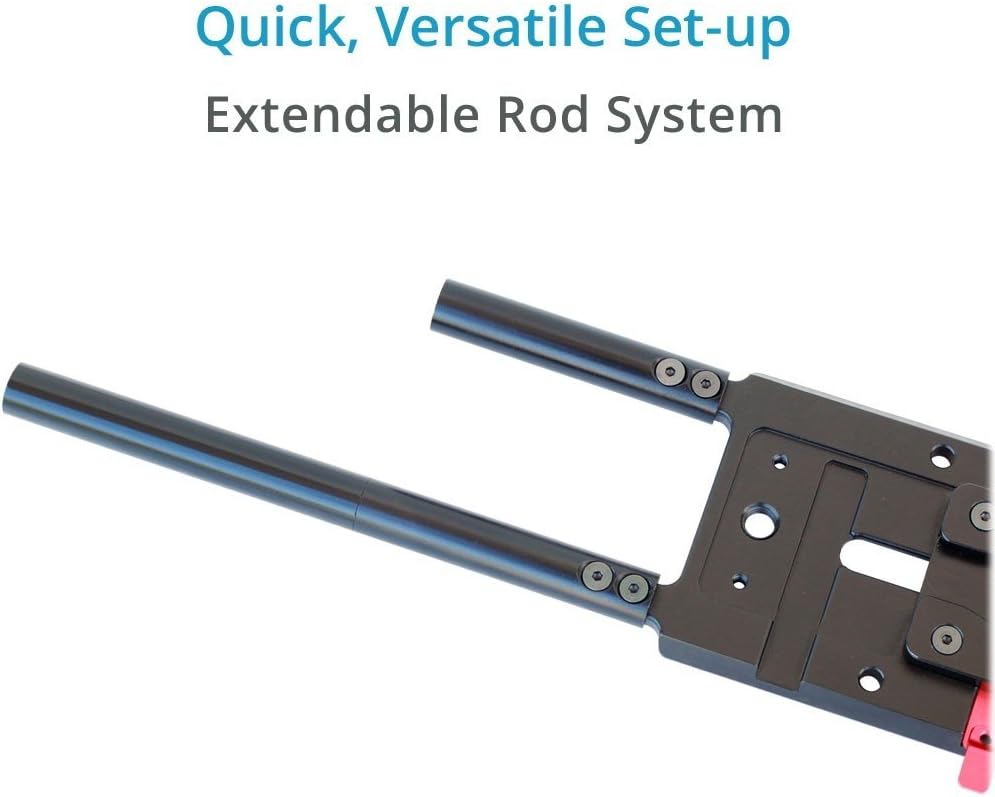 PROAIM V-Mount Camera Plate for All V-Mount Cameras | Most Secure Aluminum Plate with 100mm & 150mm Rods for mounting Mattebox, Follow Focus & Other Accessories | Tripod Compatible (VP-248-00)