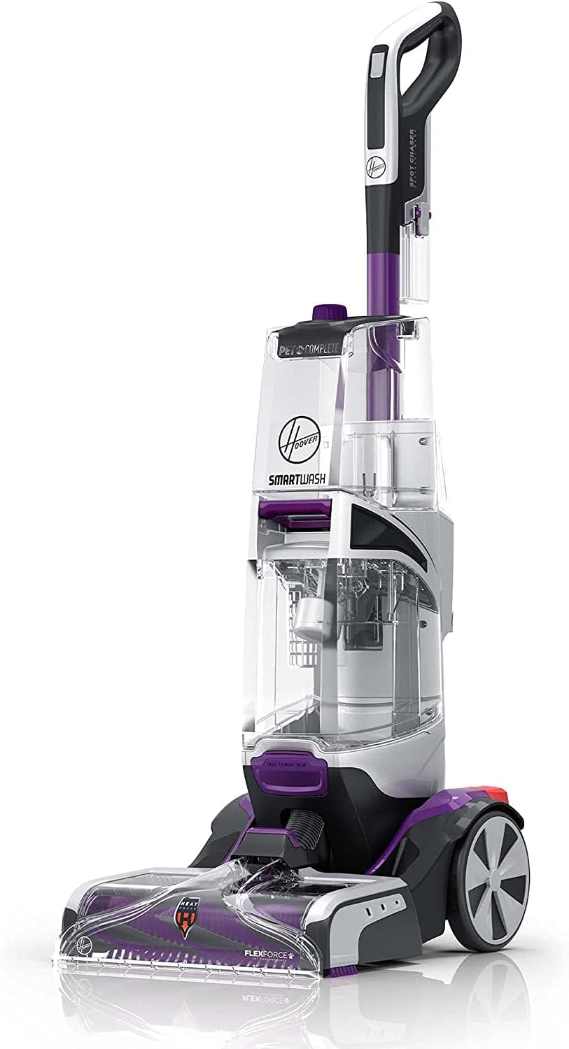 Hoover SmartWash Automatic Carpet Cleaner with Spot Chaser Stain Remover Wand, Shampooer Machine for Pets, FH53000PC, Purple