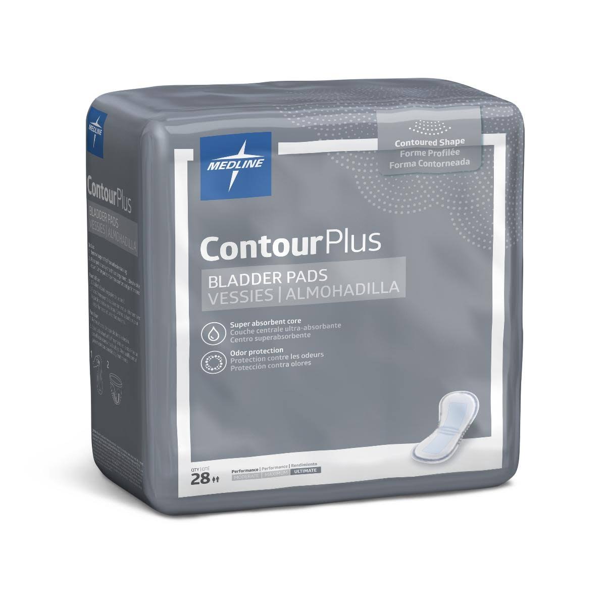 Capri Plus Bladder Control Pads, 5.5x22 x 10.5x22