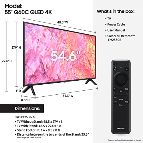 SAMSUNG "4K QLED Smart TV QN50Q60CAFX'