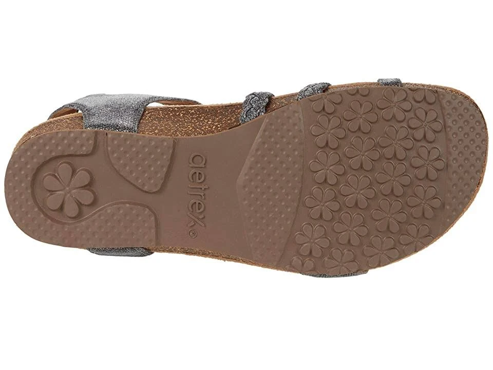 Aetrex Jillian Pewter Leather 5 M