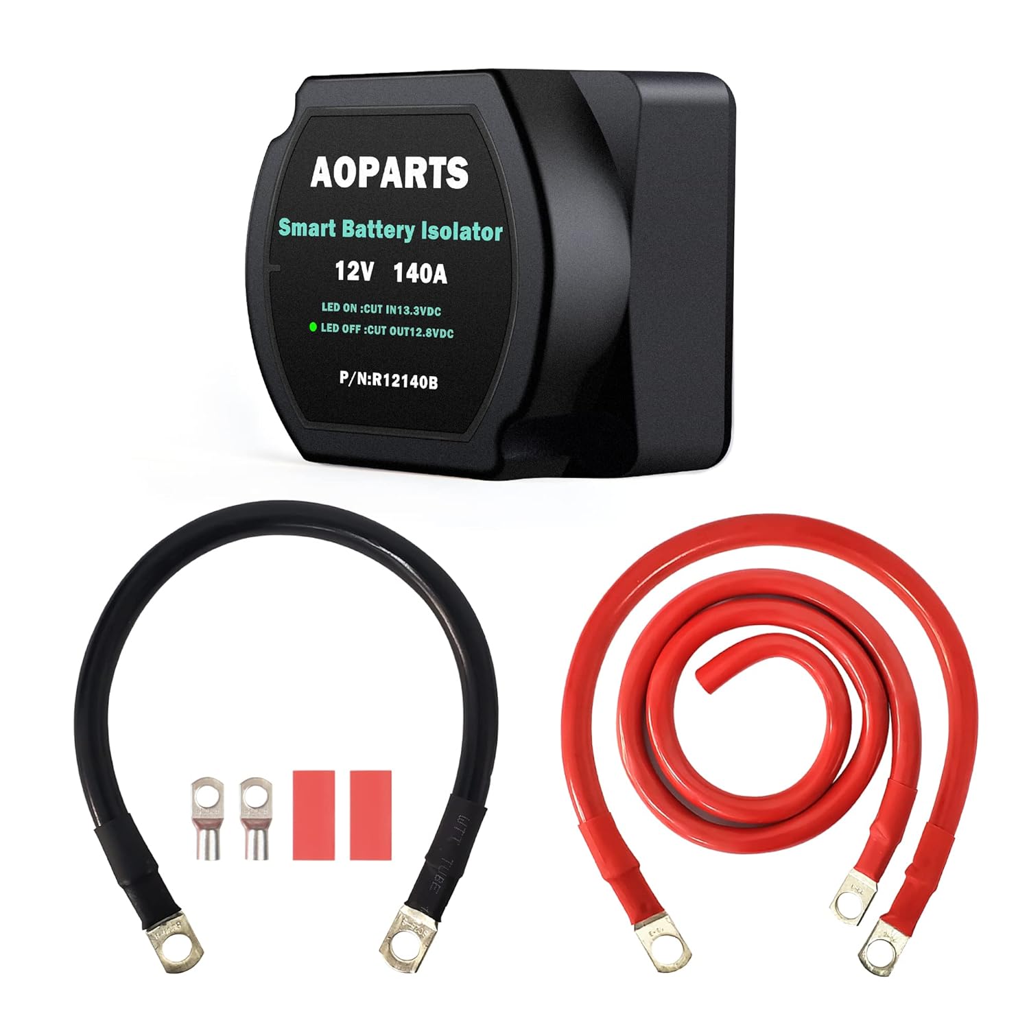 Smart Dual Battery Isolator,12V 300Amp Voltage Sensitive Relay, 5 Year Warranty Battery Isolator Fits ATV UTV 4WD RZR RV Car Watercraft Marine Boat Truck Caravan Camping (R12300B)