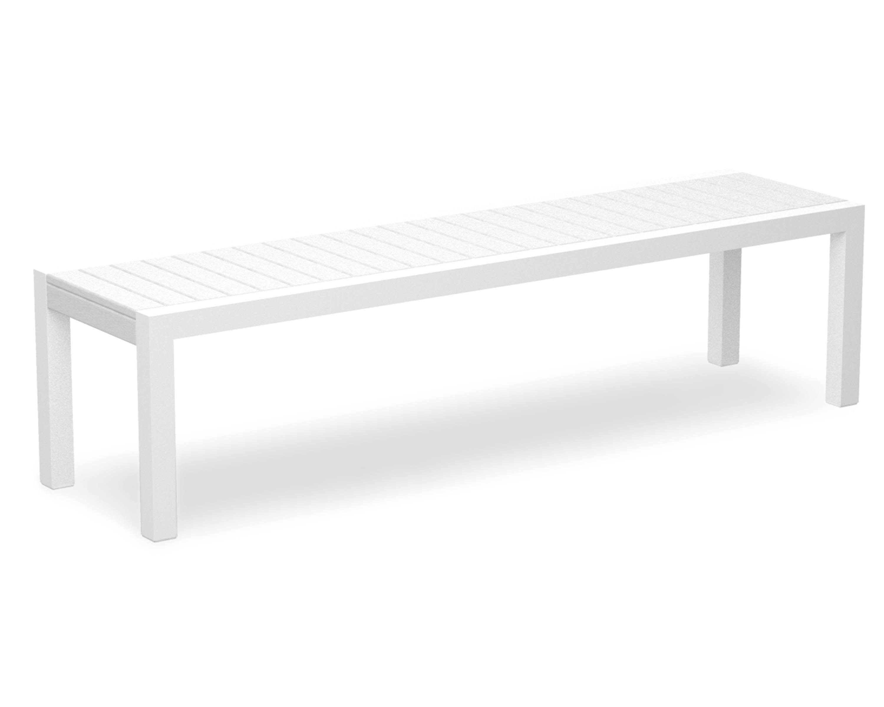 POLYWOOD Mod Bench - Satin White/White