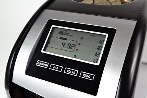 Royal Sovereign 4 Row Electric Coin Counter With Patented Anti-Jam Technology & Digital Counting Display