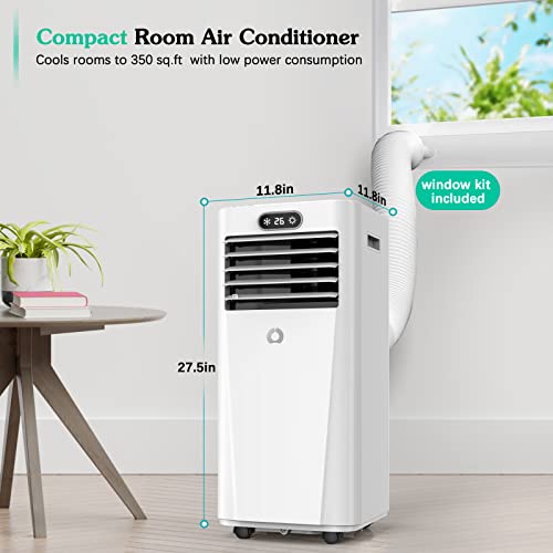 Portable Air Conditioners, AirOrig Portable Air Conditioner 8000 BTU with Cooling, Fan, Dehumidifier Mode for Room up to 350 Sq Ft, Functional Portable AC with Window Kit, Child Lock, Sleep Mode, etc.