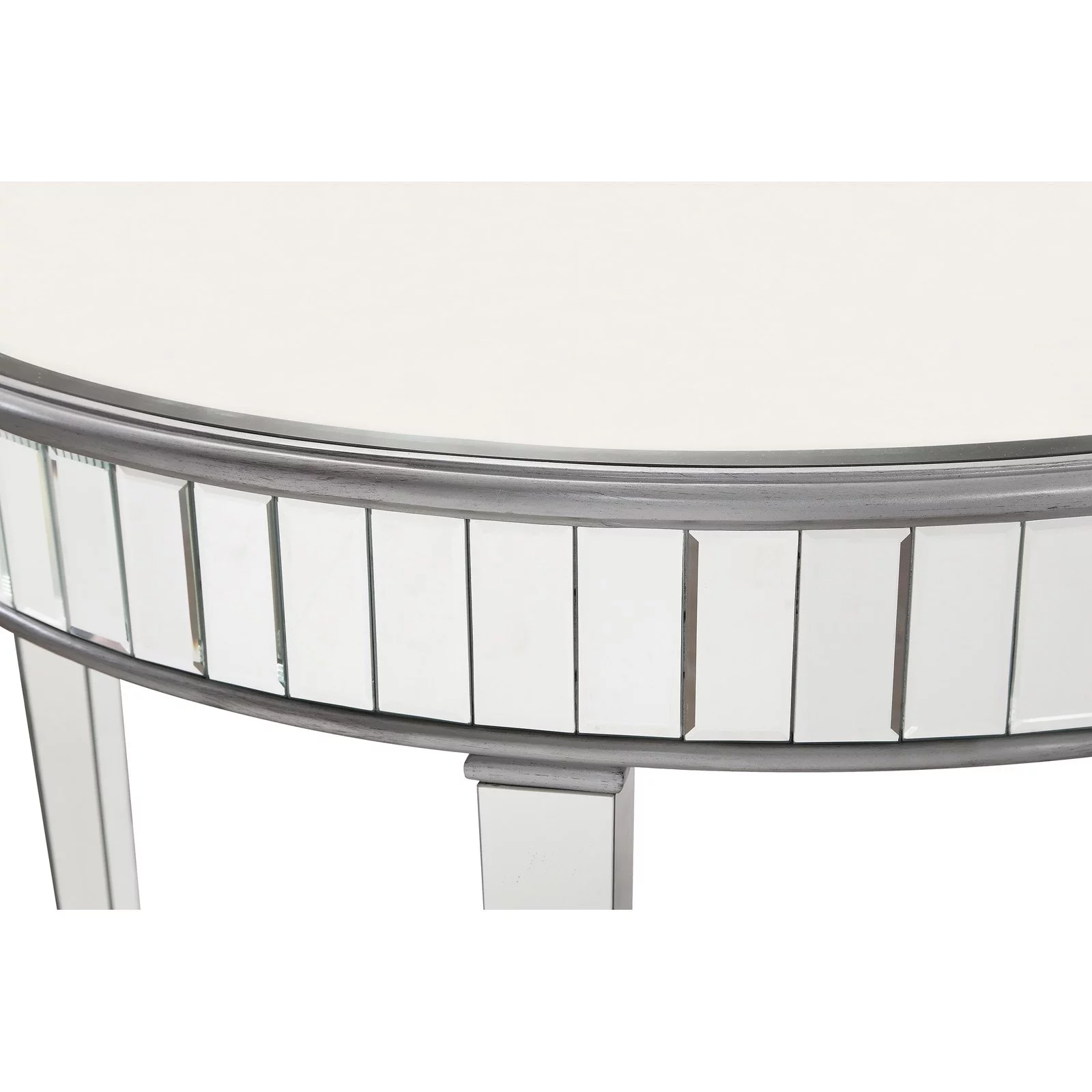 Elegant Lighting Chamberlan Mirrored Round Dining Table