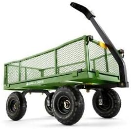Gorilla Carts 4 Cu. Steel Utility Cart with No-Flat Tires, Green (Amazon Exclusive)